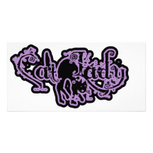Cat Lady Purple Photo Card