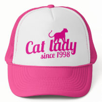 cat lady since 1998 hats