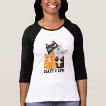 Cat Lover Lady's Jersey, Raglan T-Shirt