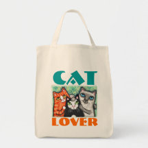 Cat Lover's Kitty Feline Tote Bag