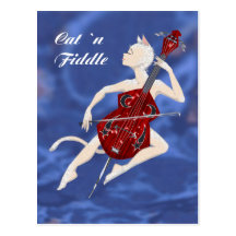 Cat 'n Fiddle Postcard