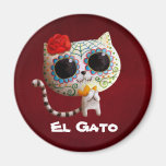 Cat of Day of The Dead Refrigerator Magnets