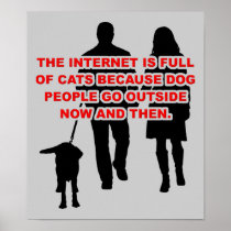 Cat People Versus Dog People Funny Poster Sign posters