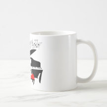 Cat & Piano Mug