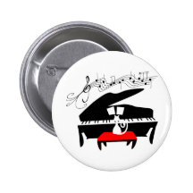 Cat & Piano Pin