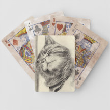 cat playing cards