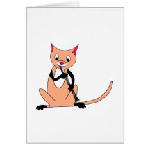 Cat Playing the Clarinet Card