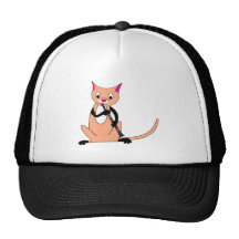 Cat Playing the Clarinet Trucker Hats