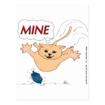 Cat Pouncing on Hanukkah Dradle Post Cards