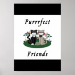 Cat Purrrfect Friends Poster