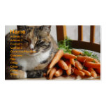 Cat 'Red' with Carrots Business Card