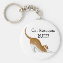 Cat Rescuers Rule Keychain