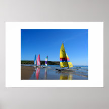 CAT SAILING BOATS IN WALES PRINT