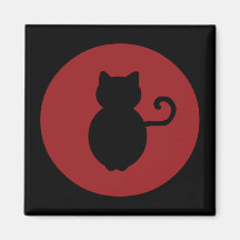 Cat Signal Silhouette Fridge Magnets
