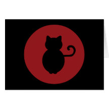 Cat Signal Silhouette Greeting Cards