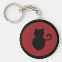 Cat Signal Silhouette Keychains