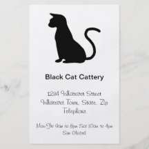 Cat Silhouette Full Color Flyer