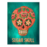 Cat Sugar Skull Post Card