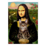 CAT (Tabby) - Mona Lisa Greeting Cards