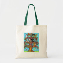 Cat Tree of Life 2 Tote Bag