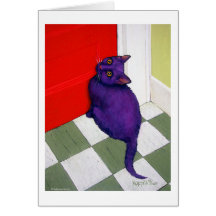 Cat Wanting to Go Out Here Cards