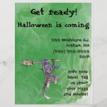 Cat Witch Party Invitation Flyer