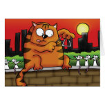Cat with Mice Greeting Cards