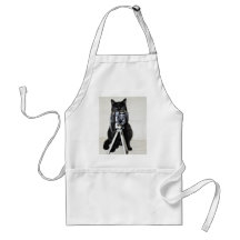 Cat with the camera apron