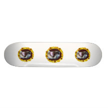Catahoula Dog Yellow Daisies Flowers Custom Skateboard