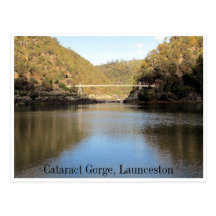 cataract gorge bridge postcard