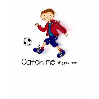 Catch me if you can footballer t-shirt red shirt