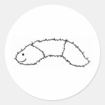 Caterpillar - cute fun woolly bear drawing art sticker