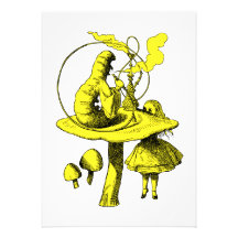 Caterpillar Yellow Fill Custom Invitations