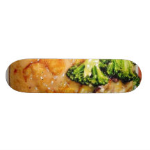 Catfish Broccoli Piccata Food Cooking Dinner Skate Boards