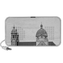 Catholic Church Black and White Photo Speaker System