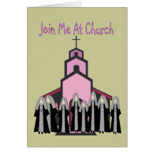 Catholic Nuns Greeting Cards "Join Me At Church"