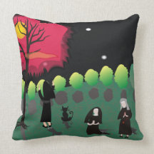 Catholic Nuns "Moonlight Garden" Pillow