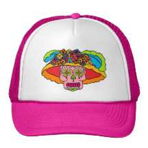 Catrina Sugar Skull Mesh Hat