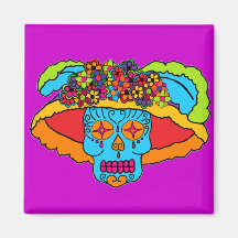 Catrina Sugar Skull Refrigerator Magnet