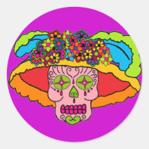 Catrina Sugar Skull Sticker