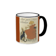 Cats and girl (French) coffee mug