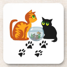 Cats At Play Beverage Coasters