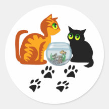 Cats At Play Stickers