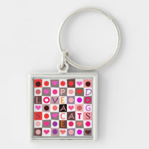 Cats Dogs Love Peace Key Chains