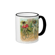 Cats Riding Bikes Coffee Mugs
