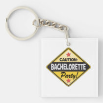caution bachelorette party yellow warning sign fun key chains