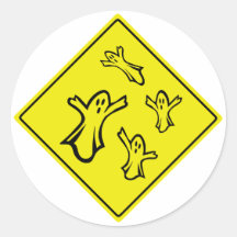Caution Ghosts Sticker
