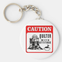 Caution Key Chain
