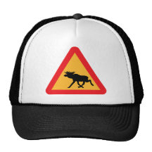 Caution Moose Swedish Traffic Sign Hat