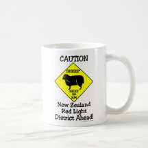 Caution NZ Red Light District Coffee Mug
